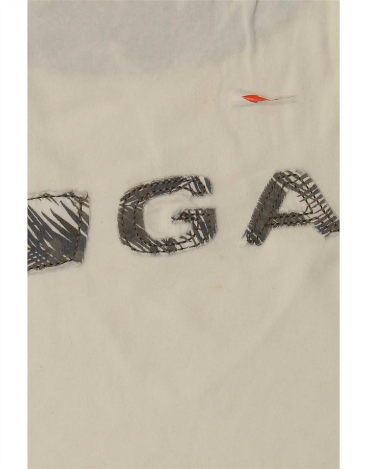 Gas Herren-T-Shirt mit Grafik, Größe L, aus weißer Baumwolle