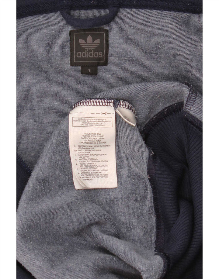 Adidas Herren Kapuzenpullover mit grafischem Reißverschluss, klein, Marineblau, Polyester