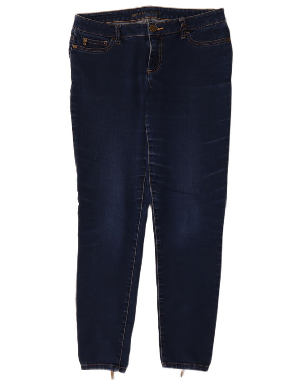 MICHAEL KORS Damen Skinny Jeans US 8 Medium W29 L29 Marineblaue Baumwolle