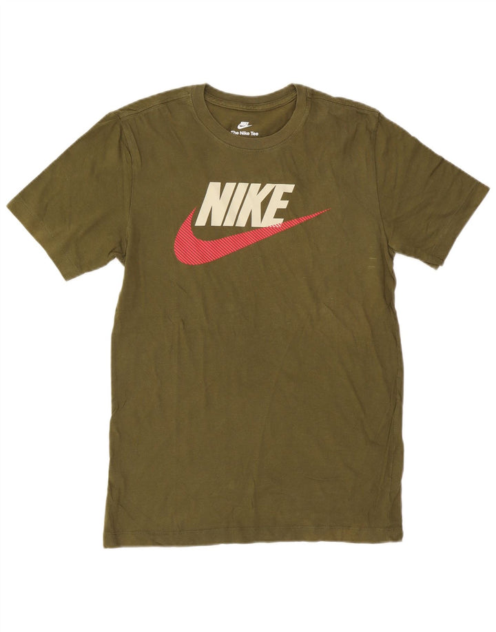 Nike Herren-T-Shirt mit Grafik, Größe S, Khaki, Baumwolle