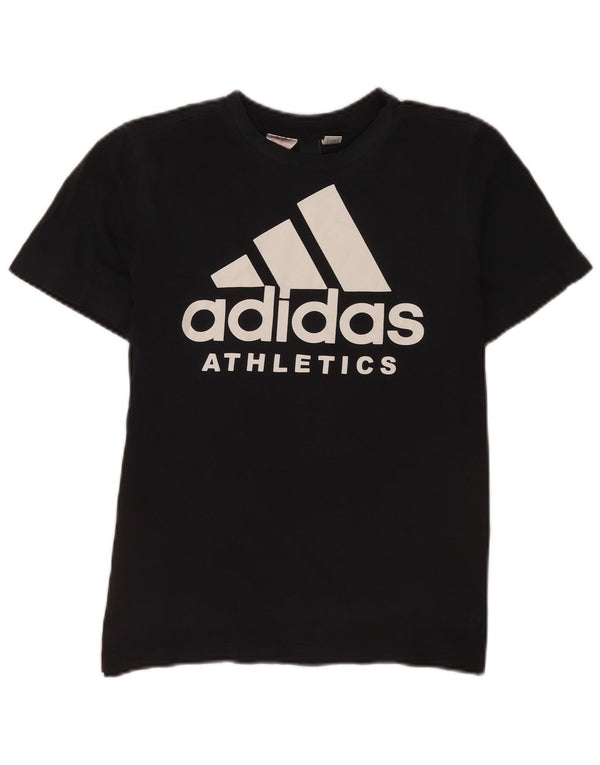 Adidas Damen Grafik T-Shirt Top UK 8 Small Marineblau Sport