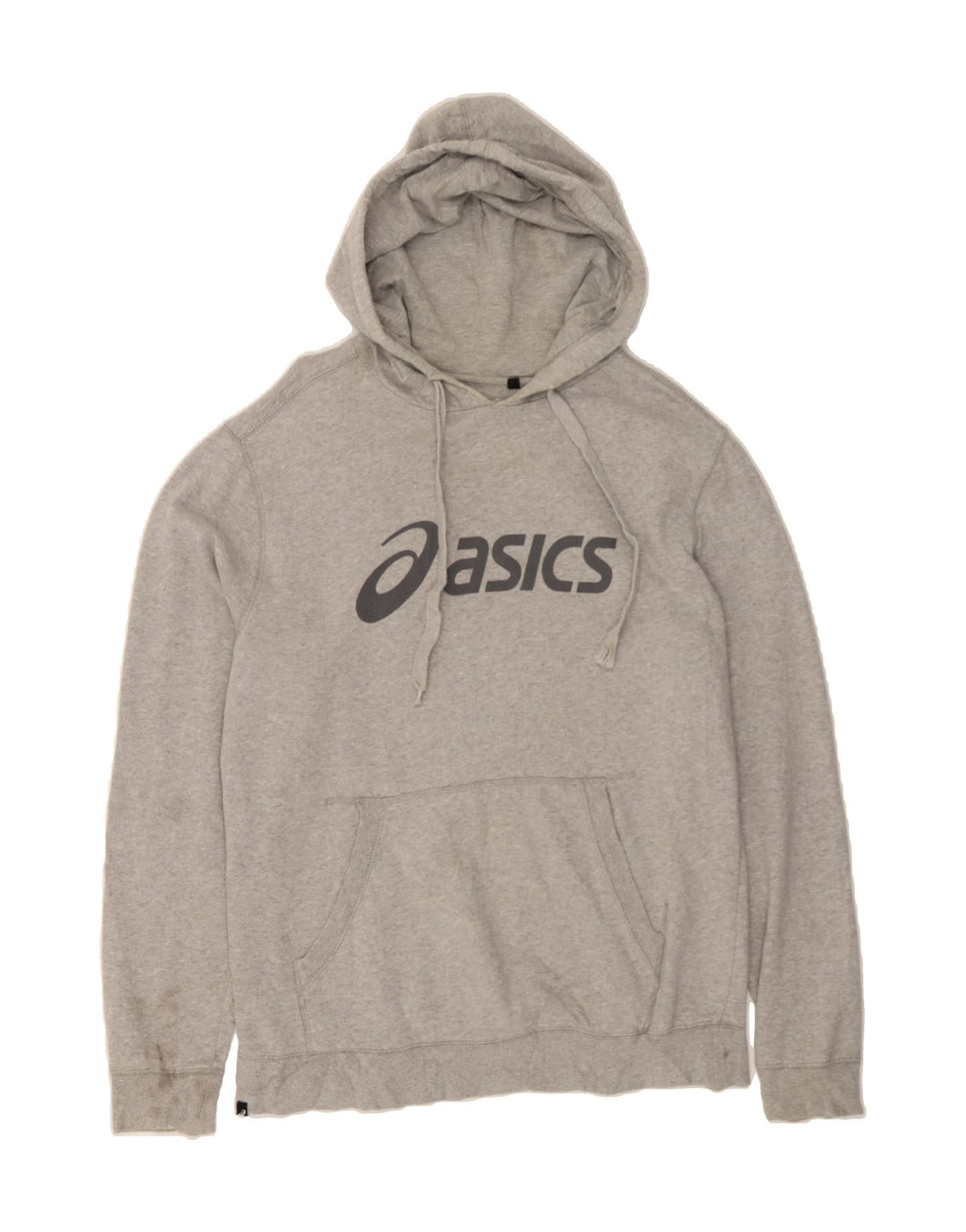 ASICS Mens Graphic Hoodie Jumper Medium Grey Cotton Vintage Asics and Second-Hand Asics from Messina Hembry 