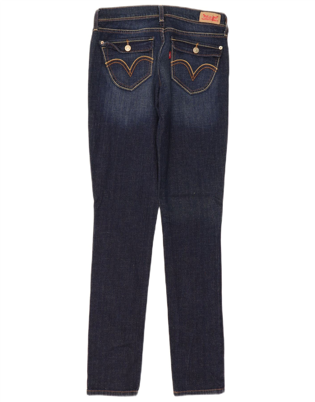 Levi's Damen 524 Super Low Slim Jeans W30 L32 Marineblau Baumwolle