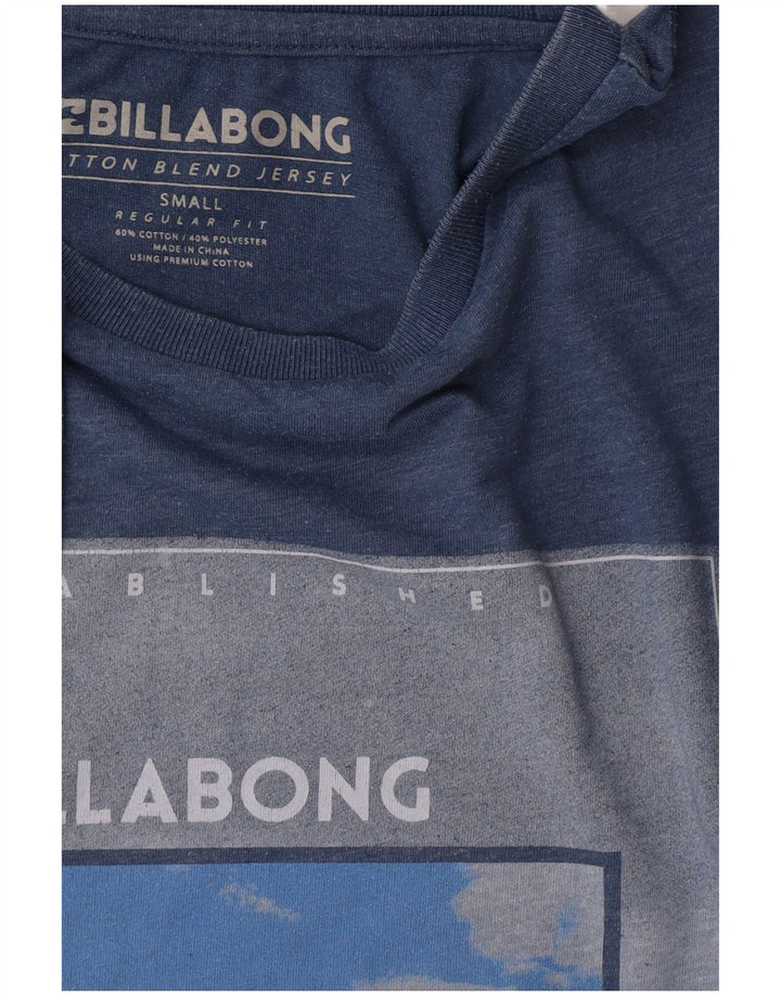Billabong Herren-T-Shirt mit normaler Passform, Grafik, Größe S, Blau, Baumwolle