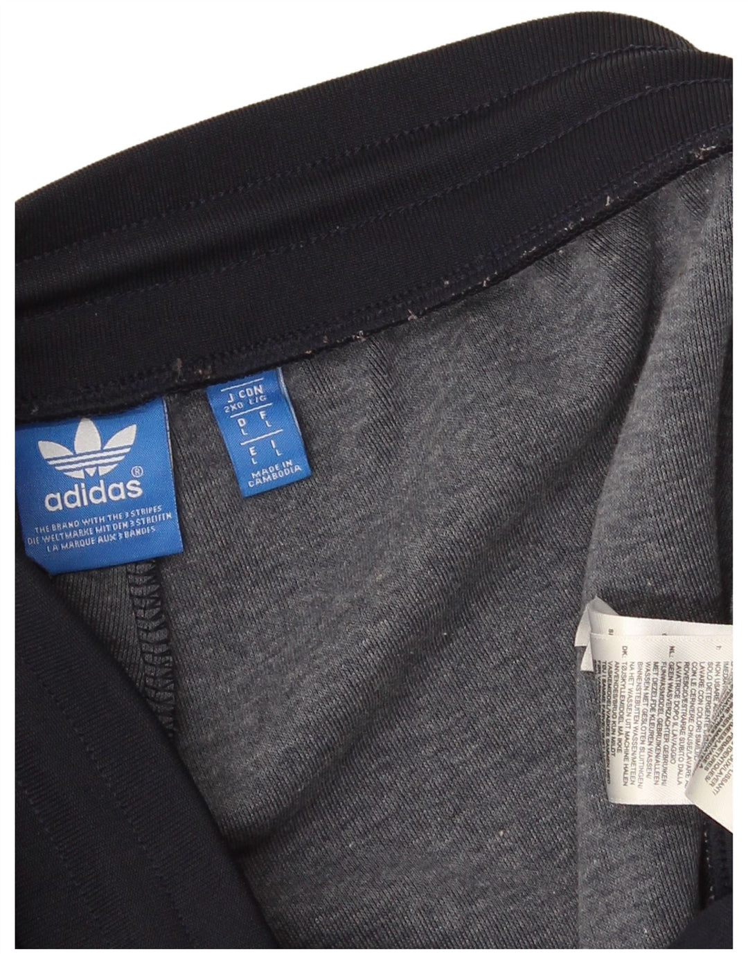 Adidas Herren-Trainingsanzug mit Grafik, Größe L, Marineblau, Polyester