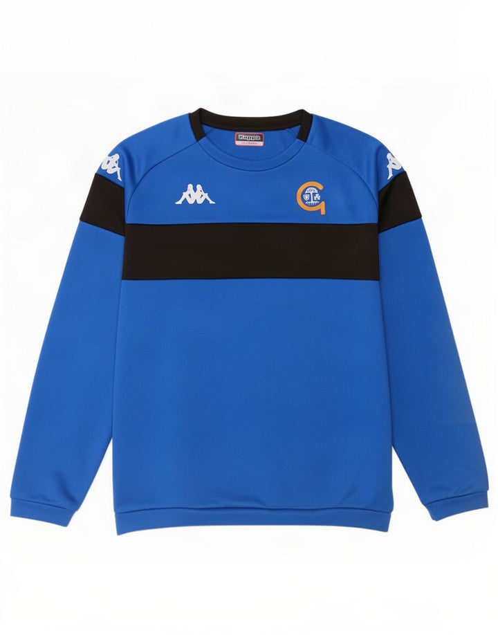 Kappa Herren Grafik-Sweatshirt-Pullover 2XL Blaues Colourblock-Polyester
