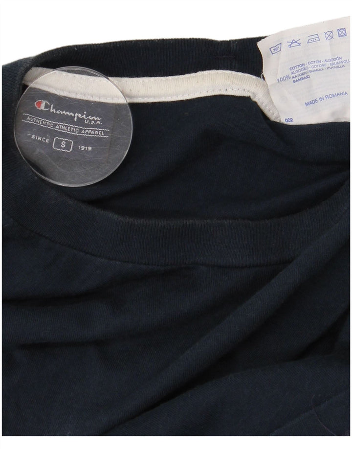 CHAMPION Herren-T-Shirt mit Grafik, Größe S, marineblau, Baumwolle