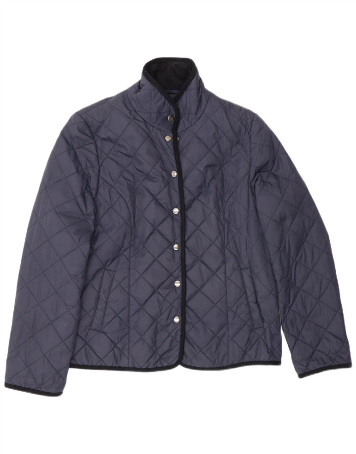 Jaeger Damen Steppjacke UK 14 Medium Marineblau Polyester