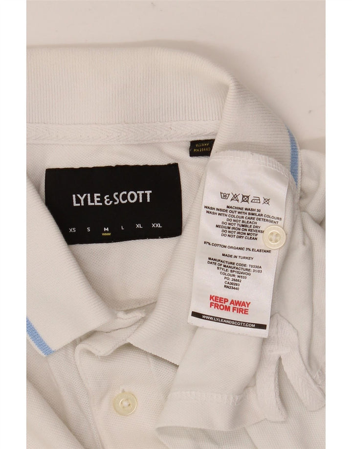 Lyle & Scott Herren-Poloshirt aus mittelweißer Baumwolle