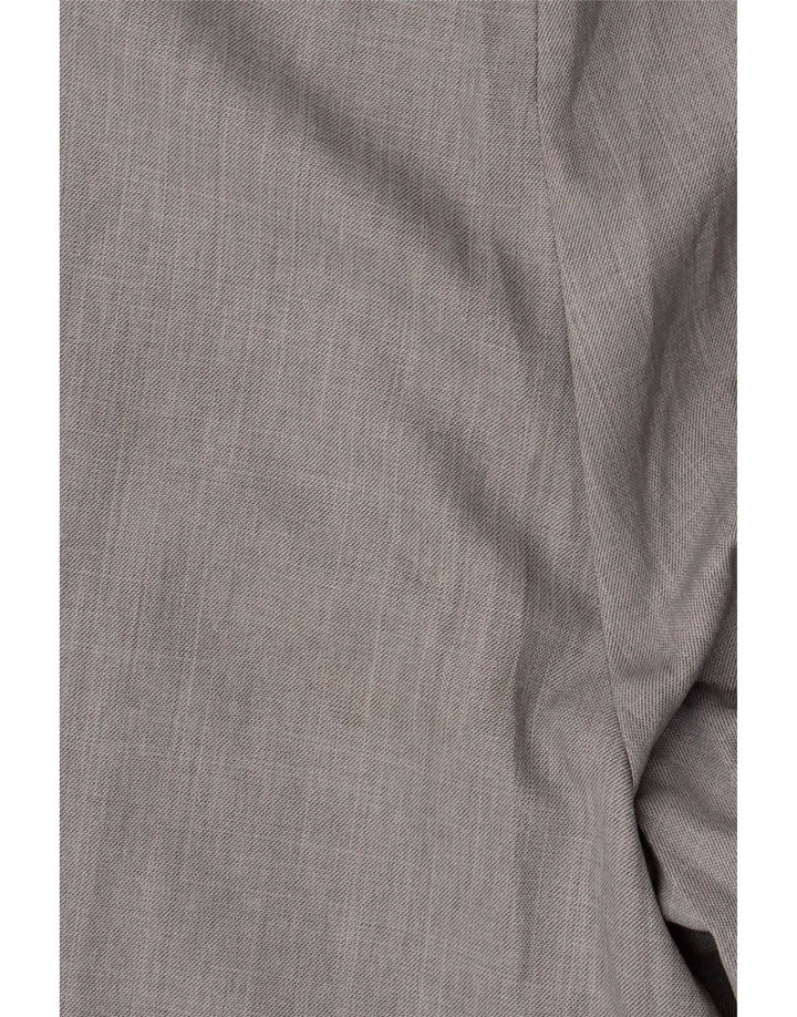 Gerade Herren-Anzughose von Marks & Spencer, W42, L29, grau, Polyester