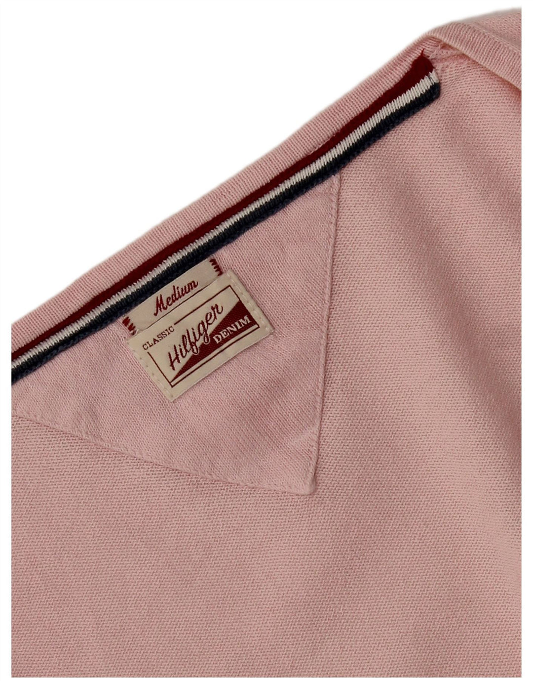 Tommy Hilfiger Damen-Pullover mit V-Ausschnitt, Gr. 12, Mittelrosa