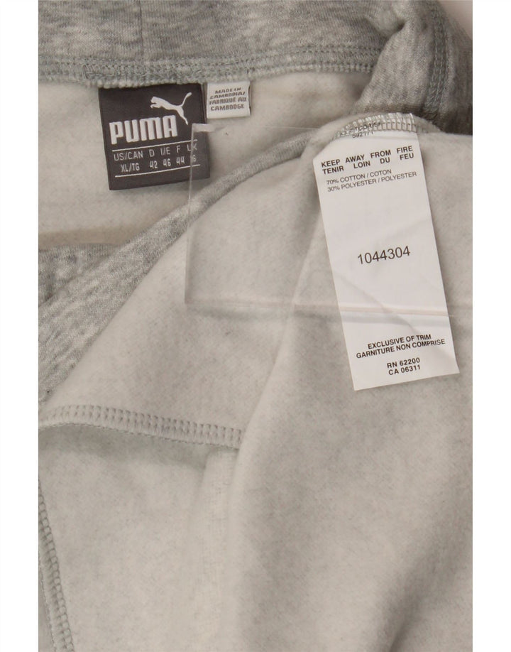 PUMA Damen Graphic Roll Neck Sweatshirt Pullover UK 16 Large Grau meliert