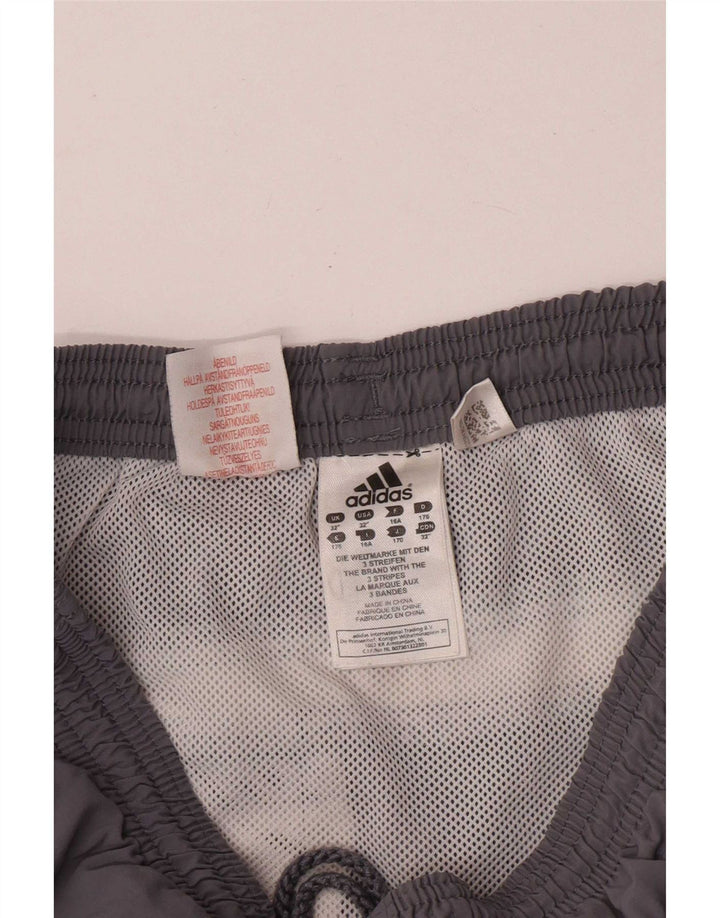 Adidas Badeshorts für Jungen, 15–16 Jahre, graues Colourblock-Polyester