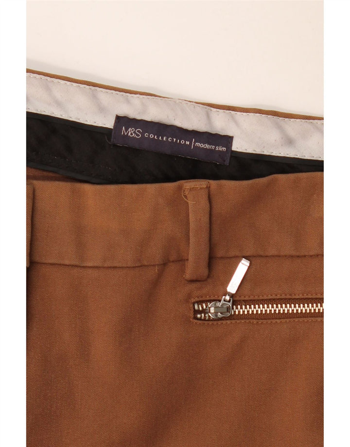 Marks & Spencer Moderne, schmale Freizeithose für Damen, W32, L28, Braun