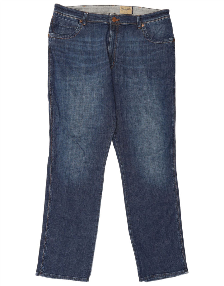 Wrangler Herren Texas Straight Jeans W40 L34 Blaue Baumwolle