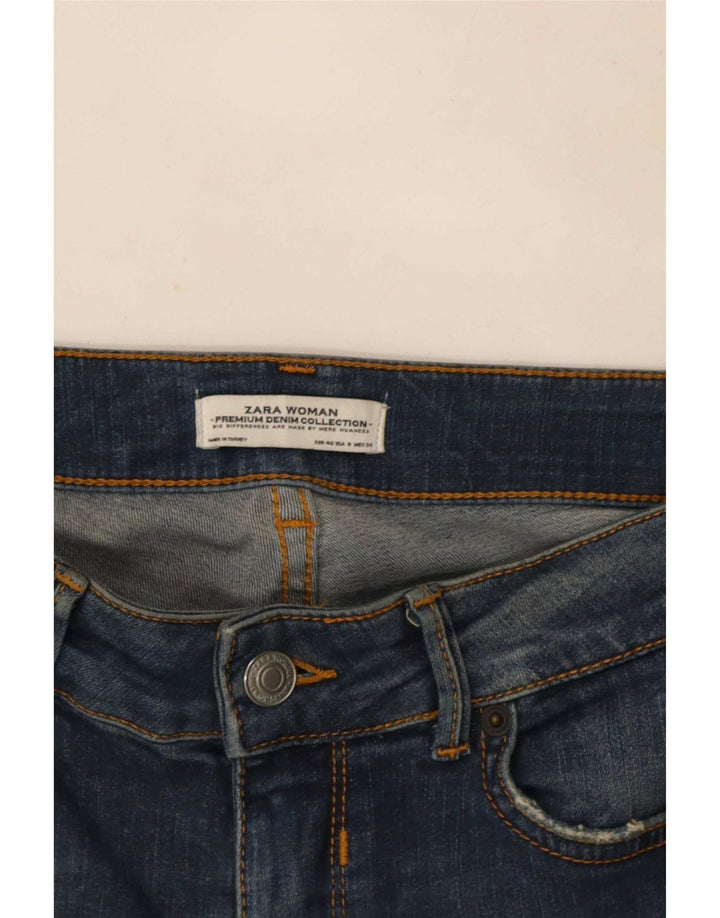 Zara Damen Distressed Skinny Jeans EU 40 Medium W30 L27 Blau