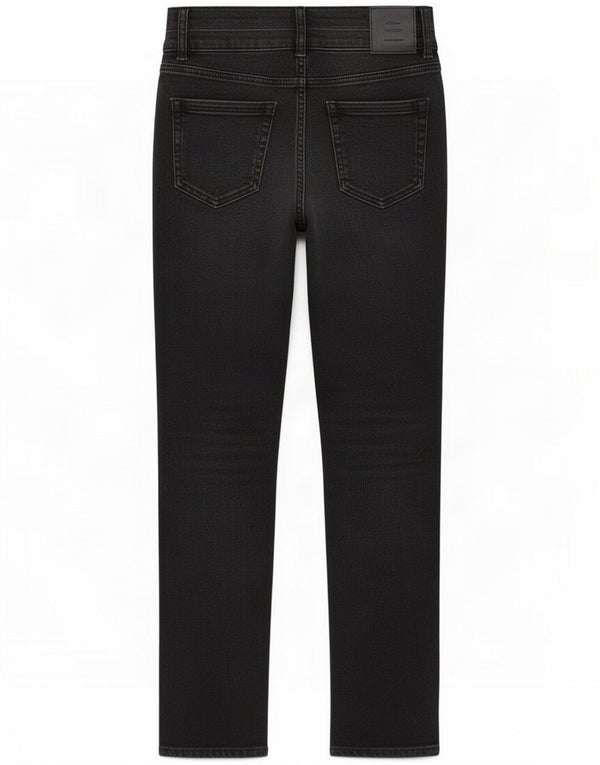 M&Co Damen Slim Jeans UK 10 Small W26 L27 Schwarze Baumwolle