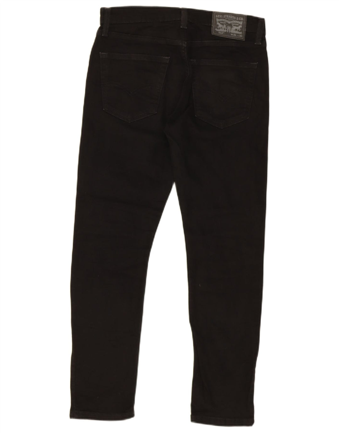 Levi's Herren 512 Tapered Slim Jeans W31 L30 schwarze Baumwolle