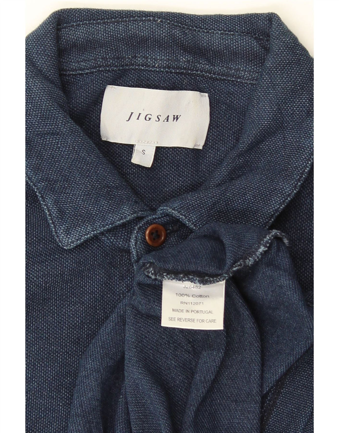Jigsaw Herren-Poloshirt, klein, marineblau, Baumwolle
