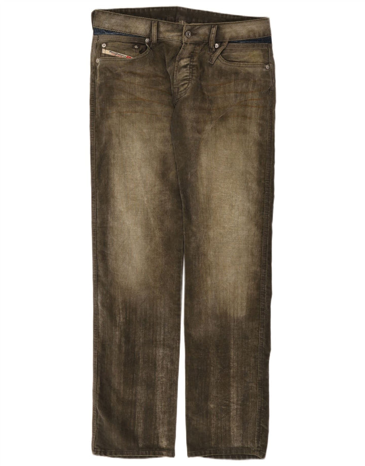 Diesel Damen Straight Jeans W32 L32 Khaki Polyester