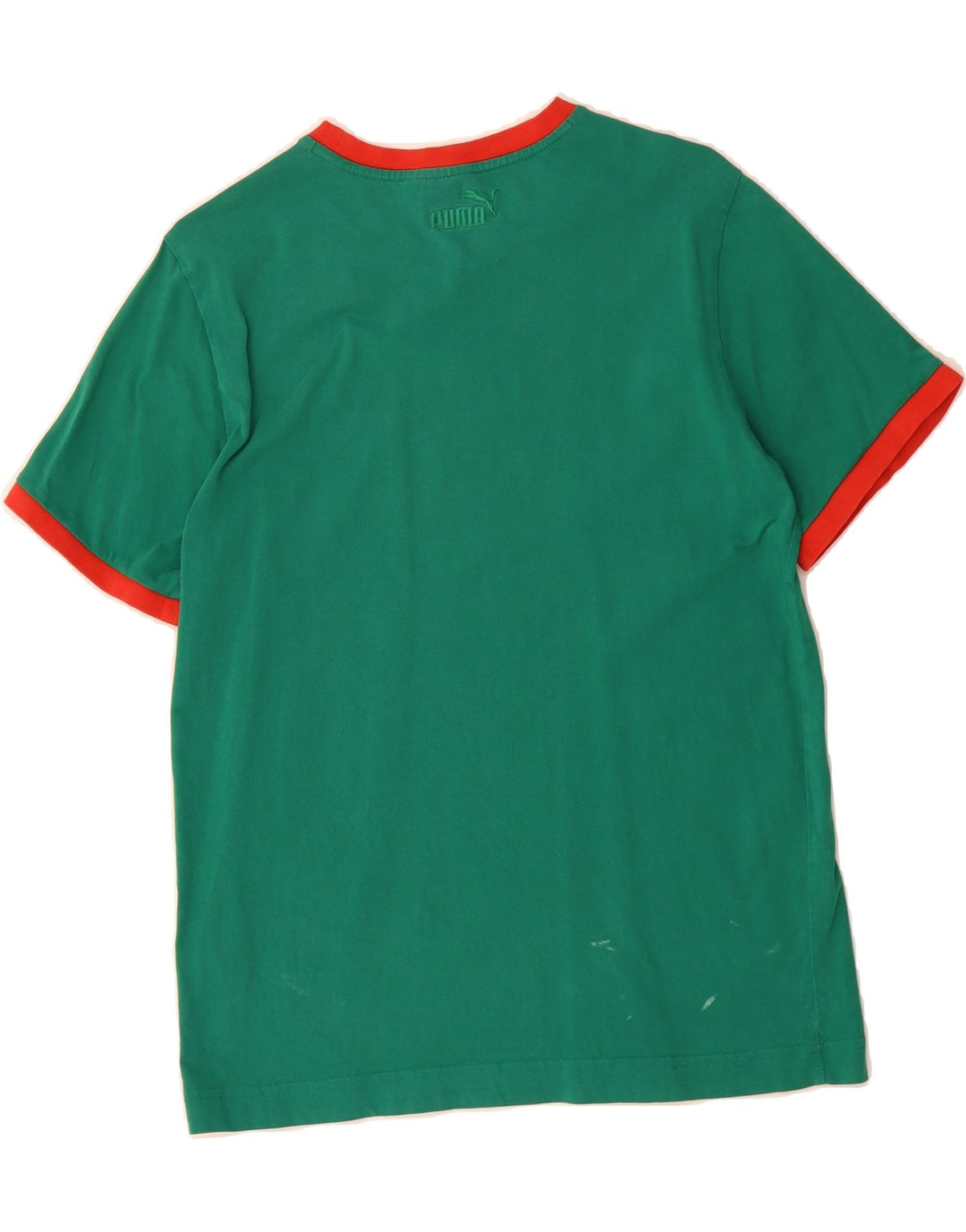 PUMA Mens Graphic T-Shirt Top Medium Green Cotton Vintage Puma and Second-Hand Puma from Messina Hembry 