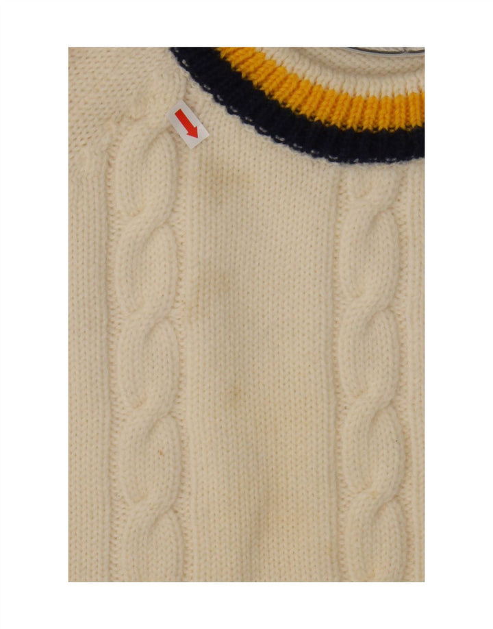 SCHURWOLLE Womens Crew Neck Jumper Sweater IT 44 Medium Beige Wool Vintage Schurwolle and Second-Hand Schurwolle from Messina Hembry 