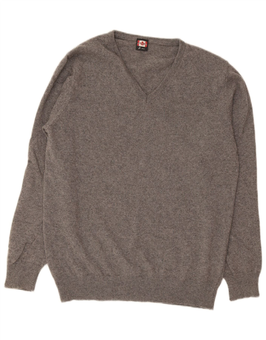 ANNAMARIA Herren-Pullover mit V-Ausschnitt, XL, graue Wolle