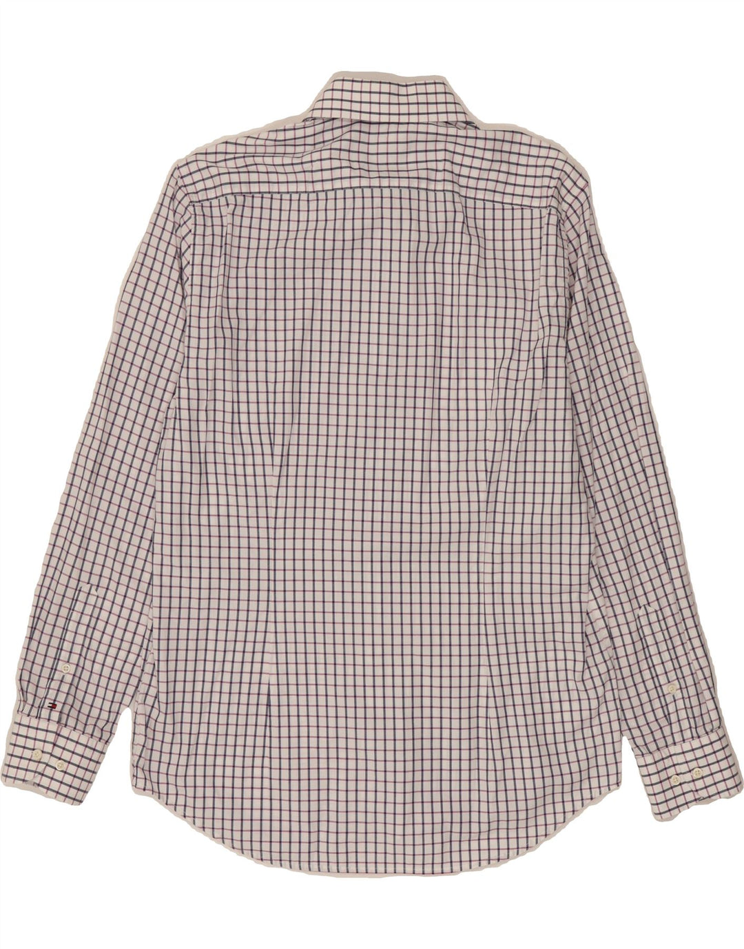 TOMMY HILFIGER Mens Shirt Size 41 16 Medium White Check Cotton Vintage Tommy Hilfiger and Second-Hand Tommy Hilfiger from Messina Hembry 