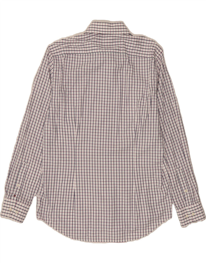TOMMY HILFIGER Mens Shirt Size 41 16 Medium White Check Cotton Vintage Tommy Hilfiger and Second-Hand Tommy Hilfiger from Messina Hembry 