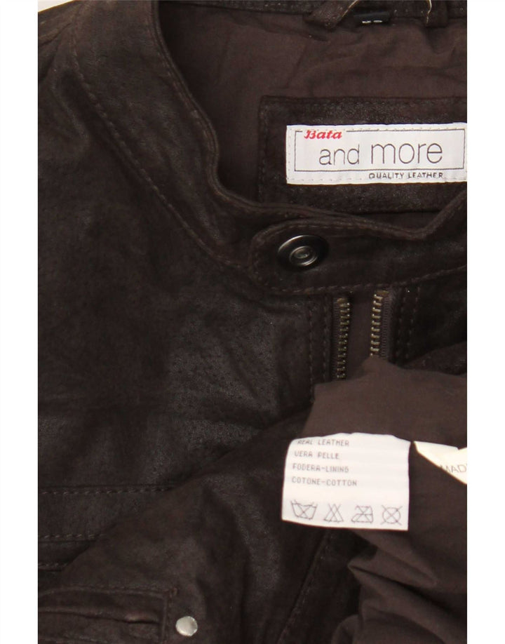 Bata and More Herren Leder Bikerjacke IT 52 XL Braun