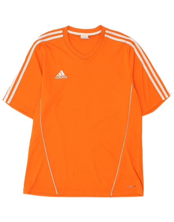 Adidas Herren Climalite T-Shirt Top Large Orange Polyester