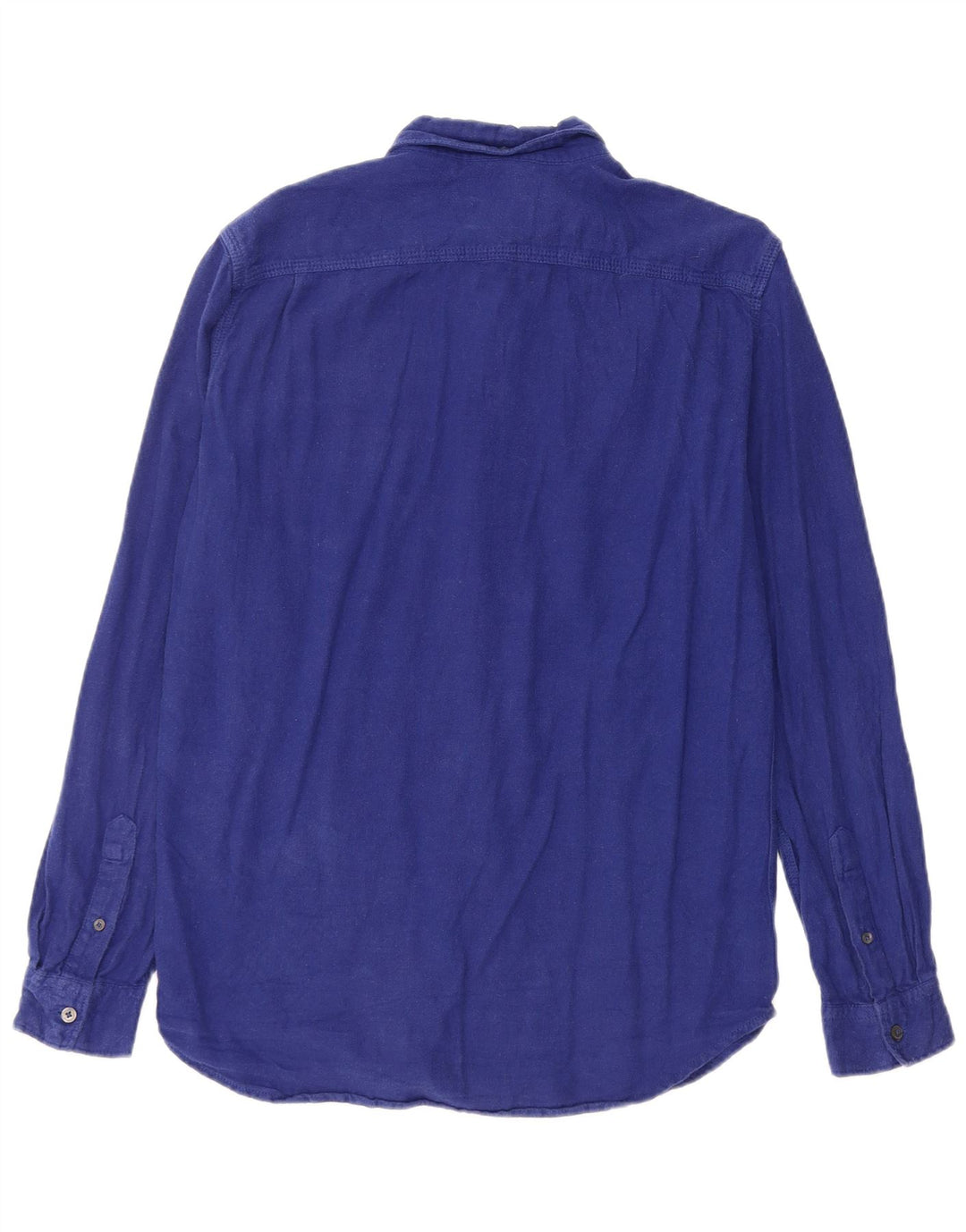 French Connection Herren-Flanellhemd mit normaler Passform, mittelblaue Baumwolle
