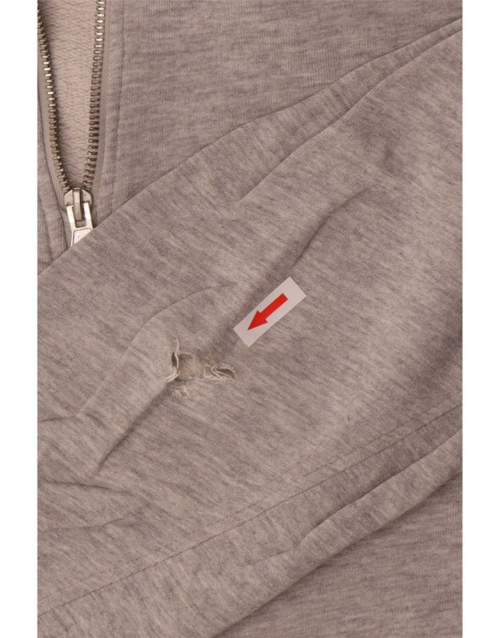 Zara Herren-Sweatshirt mit Reißverschluss am Hals, Größe L, Grau