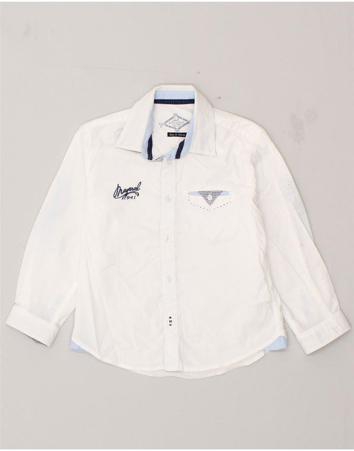 MAYORAL Boys Graphic Shirt 4-5 Years White Cotton Vintage Mayoral and Second-Hand Mayoral from Messina Hembry 