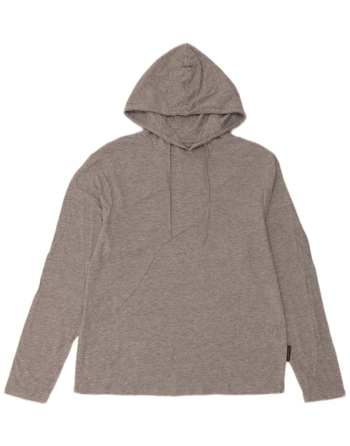 French Connection Herren-Sweatshirt mit normaler Passform, mittelgraue Baumwolle