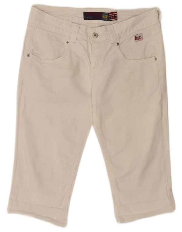 Roy Rogers Damen Jeansshorts IT 44 Medium W30 Weiße Baumwolle