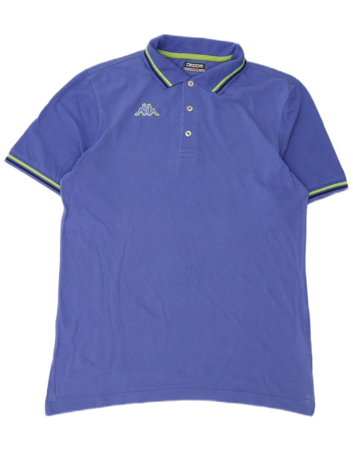 Kappa Herren-Poloshirt, große blaue Baumwolle