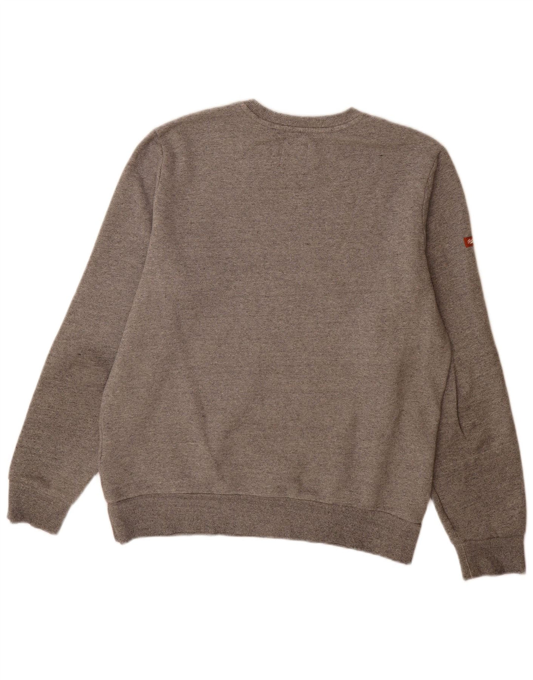 Superdry Herren-Sweatshirt mit grafischem Muster, groß, grau gesprenkelte Baumwolle