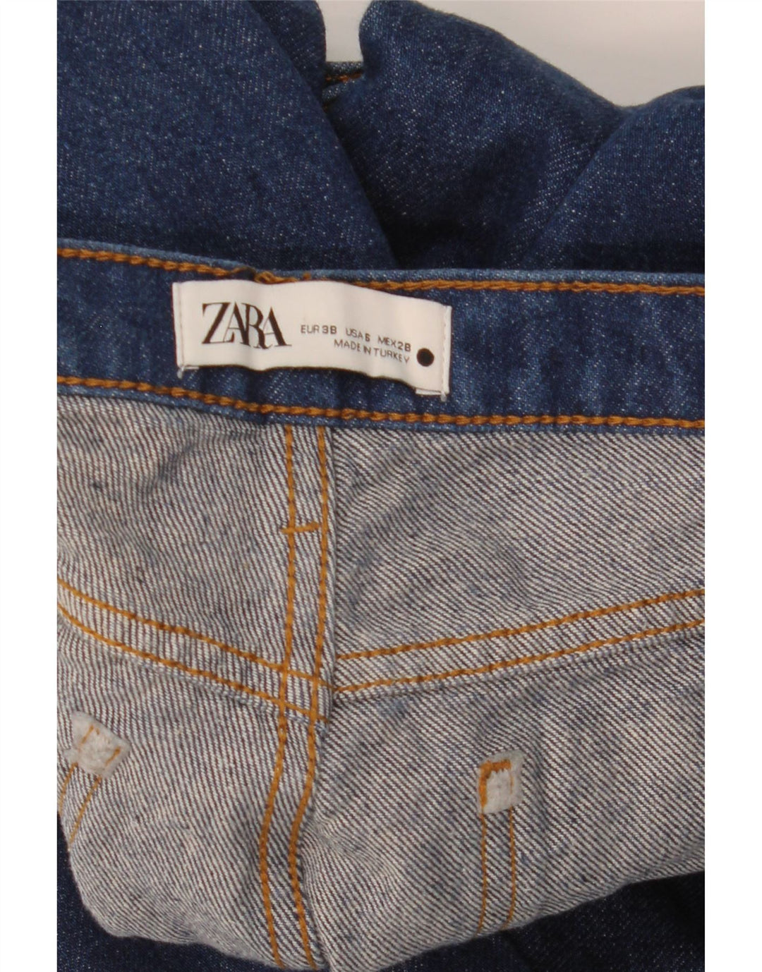 ZARA Damen Bootcut Jeans EU 38 Small W28 L34 Blau