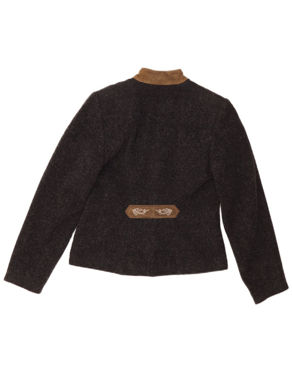 Maddox Damen 4-Knopf-Blazerjacke EU 38 Mittelgraues Polyester