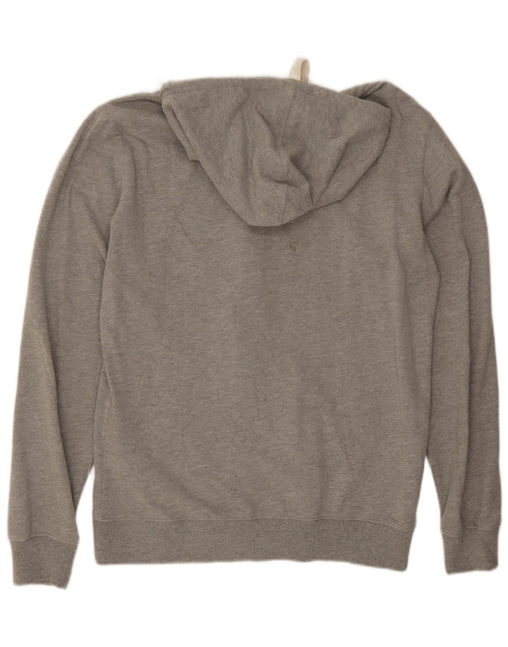 Billabong Herren-Kapuzenpullover mit grafischem Reißverschluss, groß, graue Baumwolle