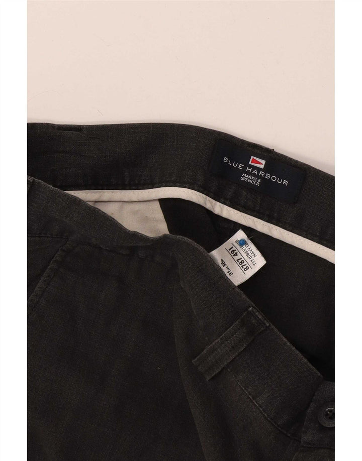 Marks & Spencer Herren Blue Harbor Chino Shorts W36 Large Marineblaues Leinen