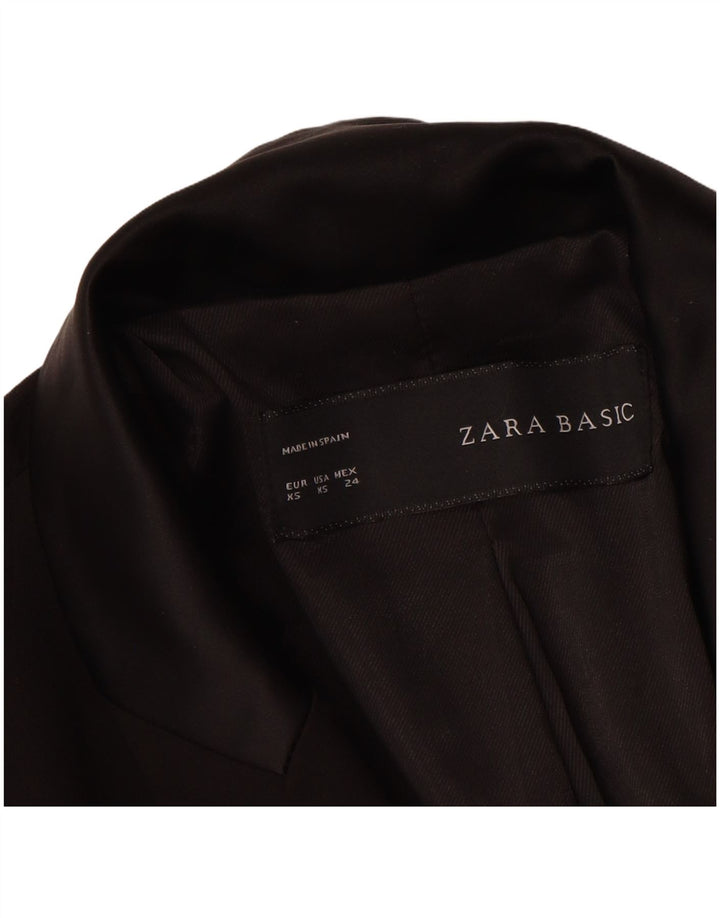 Zara Damen Blazer Jacke UK 6 XS Schwarz