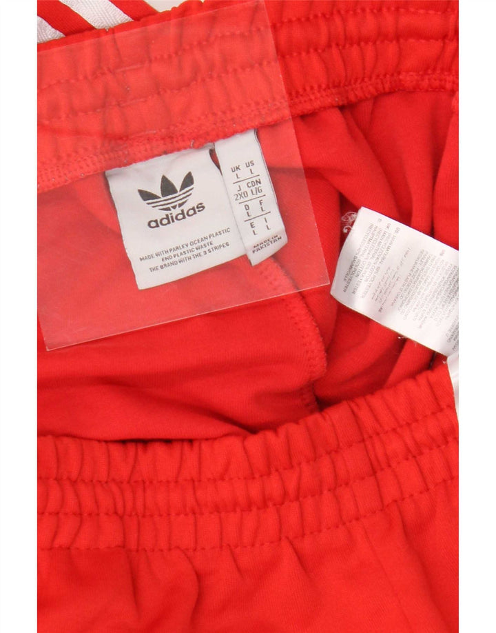 Adidas Herren-Trainingshose, Jogginghose, groß, rot, Polyester