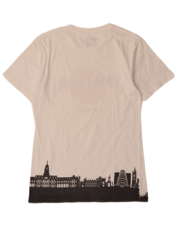 Hard Rock Cafe Herren Dublin Grafik-T-Shirt aus mittelweißer Baumwolle