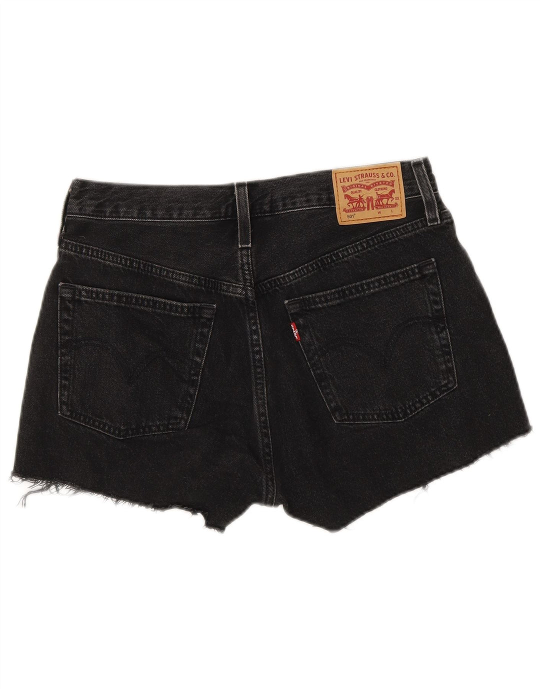 Levi's Damen 501 Jeansshorts mit hoher Taille W28 Mittelgrau