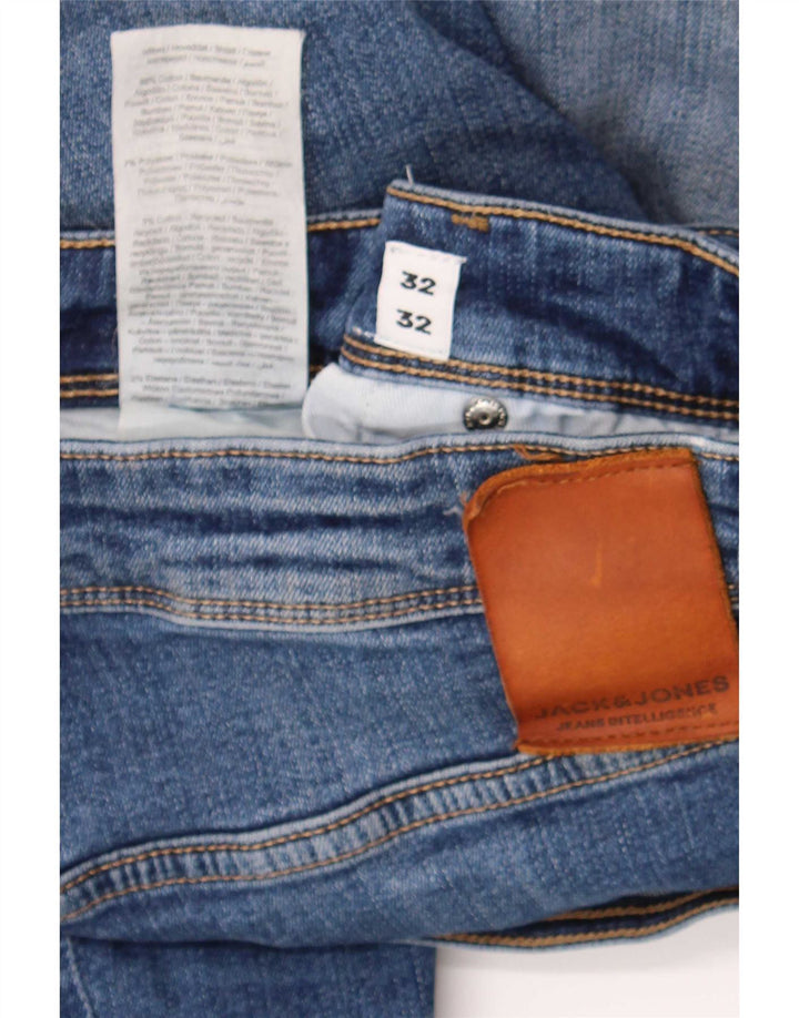 Jack & Jones Herren GLENN Slim Jeans W32 L32 Blaue Baumwolle