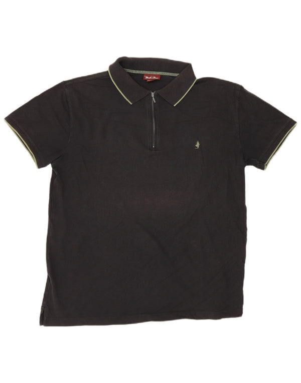 Marlboro Classics Herren Poloshirt 3XL Schwarz Baumwolle