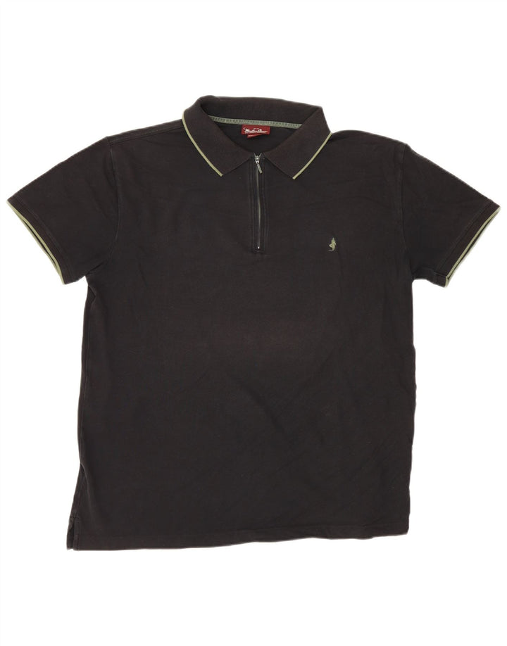 Marlboro Classics Herren Poloshirt 3XL Schwarz Baumwolle