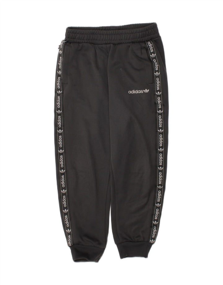 ADIDAS Boys Graphic Tracksuit Trousers Joggers 6-7 Years  Grey Polyester Vintage Adidas and Second-Hand Adidas from Messina Hembry 